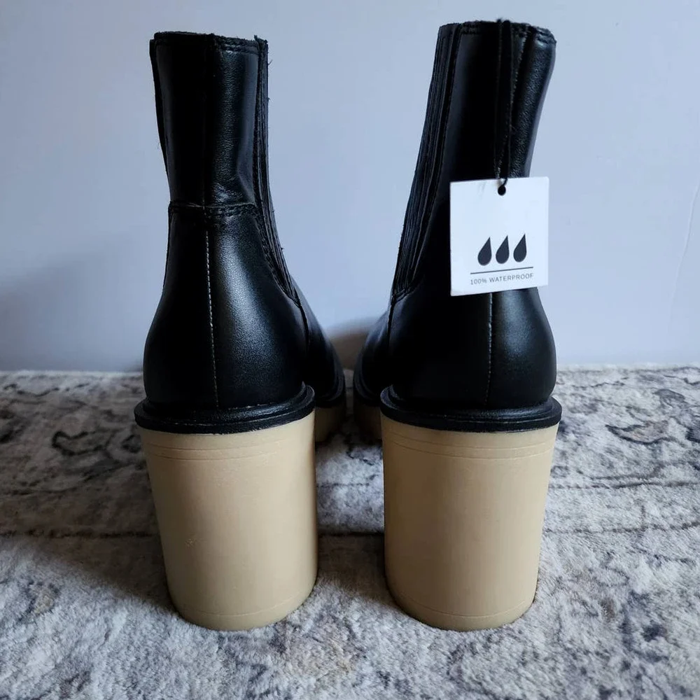 Dolce Vita Caster H2O Booties in Black Leather Anthropologie
